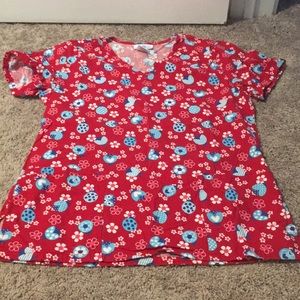 Fun and flirty scrub tops